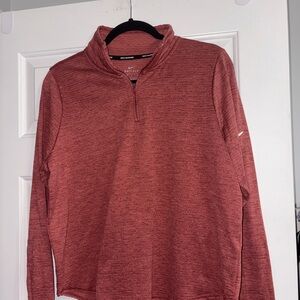 Nike Women's Red Quarter-Zip Sweatshirt